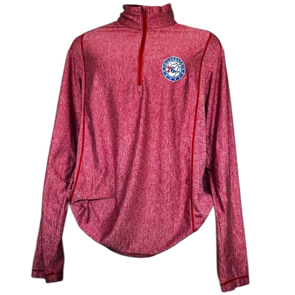 Antigua Men’s Philadelphia 76ers NBA Long Sleeve 1/4 Zip Pullover Mens XL